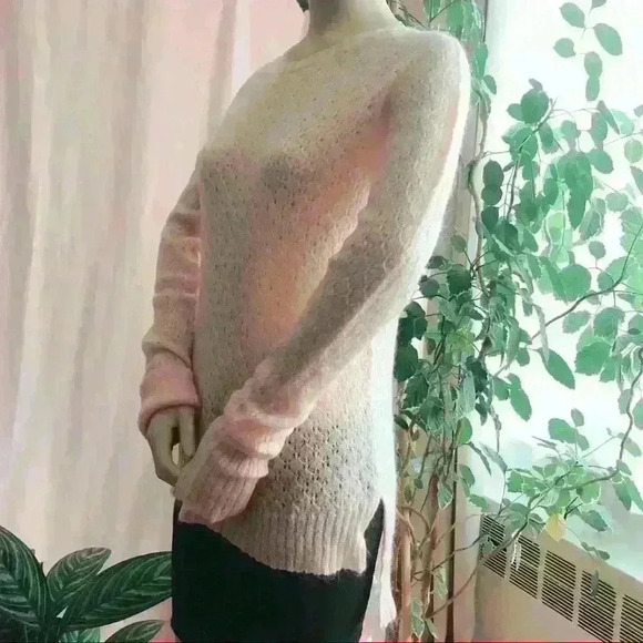 Pointelle Mohair Sweater Elsamanda NWOT - Picture 2 of 5